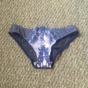 NWT Victoria's Secret Blue Lacy Netted Cheekini